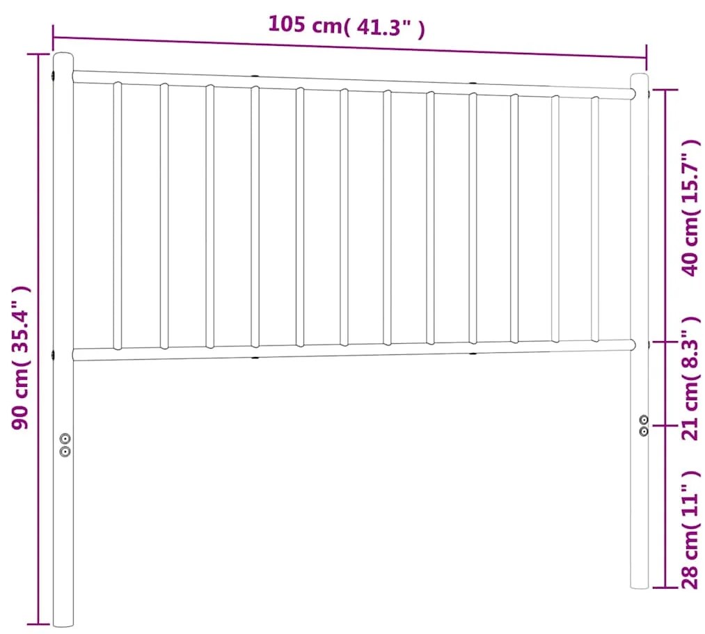 Cabeceira de cama 100 cm metal branco