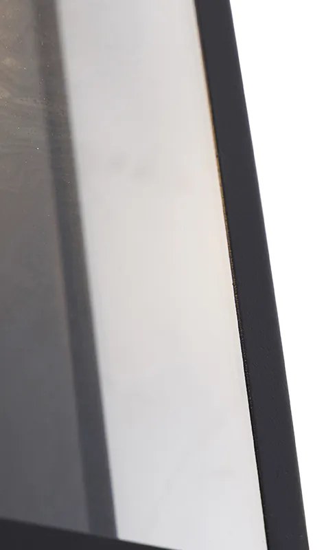 Aplique de parede industrial exterior preto IP44 com vidro - Rotterdam
