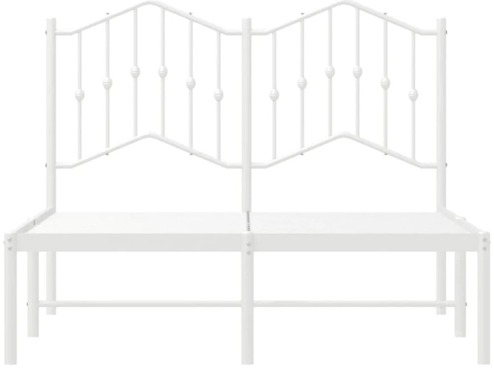 Estrutura de cama com cabeceira 120x200 cm metal branco
