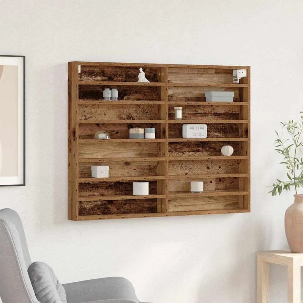vidaXL Gabinete de Exibição Outros Madeira Antiga 100 x 8.5 x 75 cm
