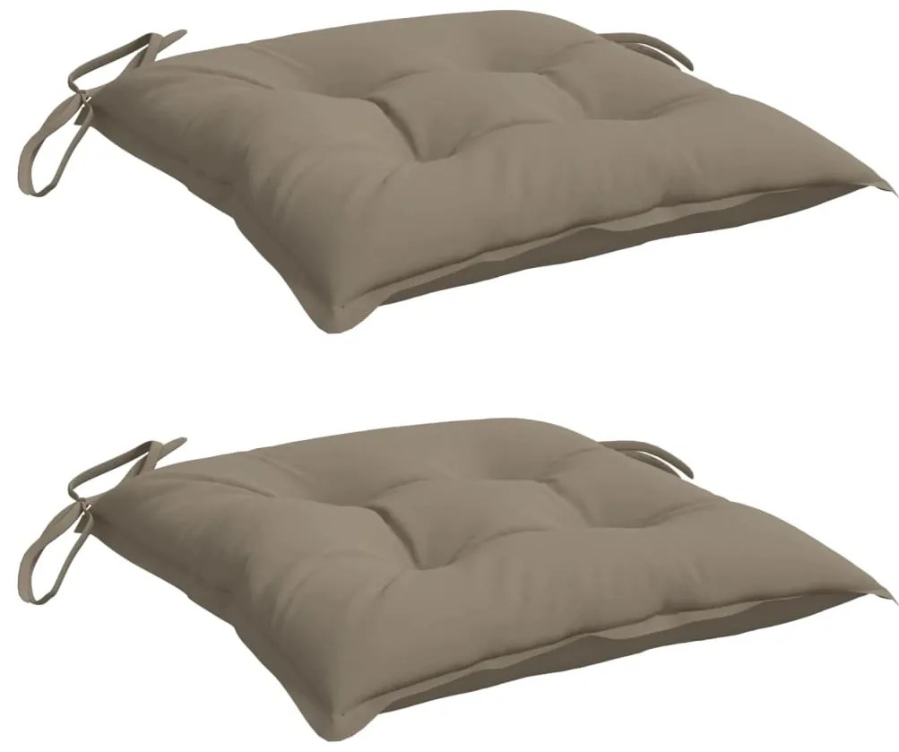 Almofadões de cadeira 2 pcs tecido oxford cinza-acastanhado