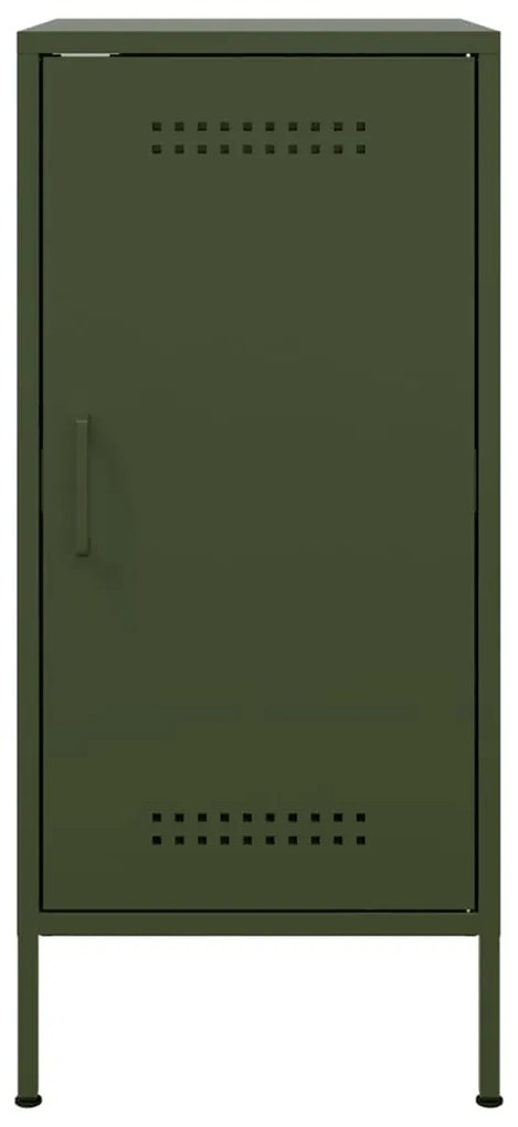 Aparadores 2 pcs 36x39x79 cm aço verde-azeitona