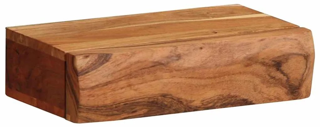 Prateleiras parede 2 pcs 30x17x8 cm madeira de acácia maciça