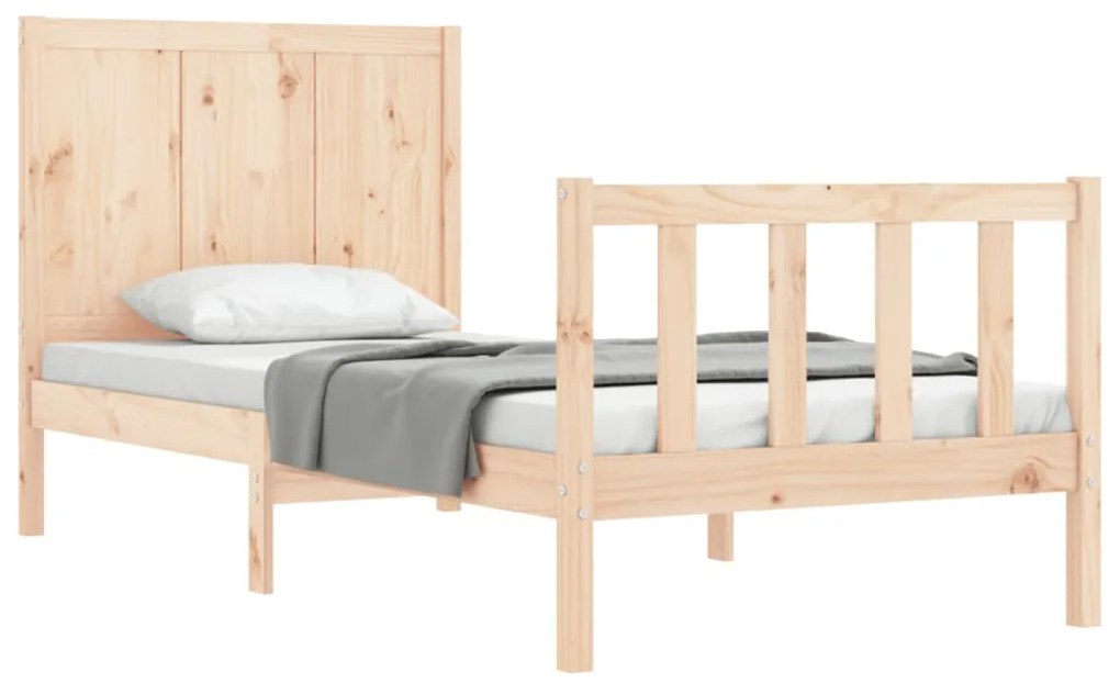 Cama sem colchão 100x200 cm madeira de pinho maciça
