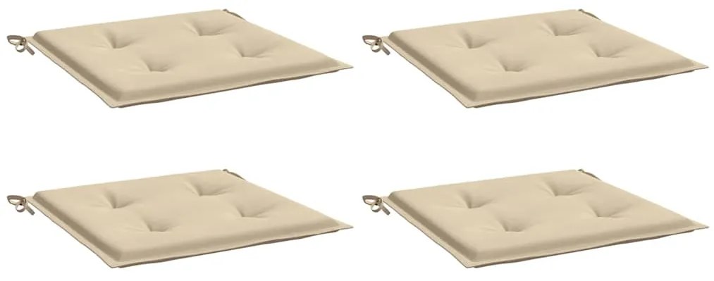 Almofadões p/ cadeiras jardim 4pcs 40x40x4 cm oxford bege
