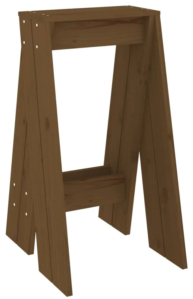 Bancos 2 pcs 40x40x75 cm pinho maciço castanho-mel