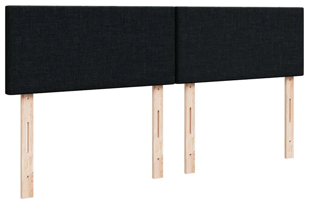 Cama com molas/colchão 200x200 cm tecido preto