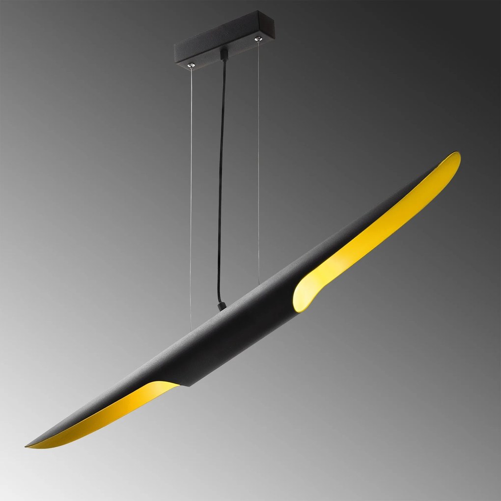 Candeeiro de Teto Efsun – Preto – 100 x 8 cm