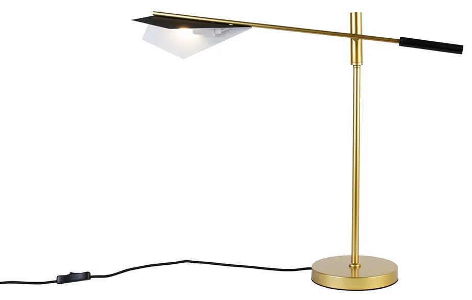 Candeeiro de mesa design preto com ouro - Sinem Design