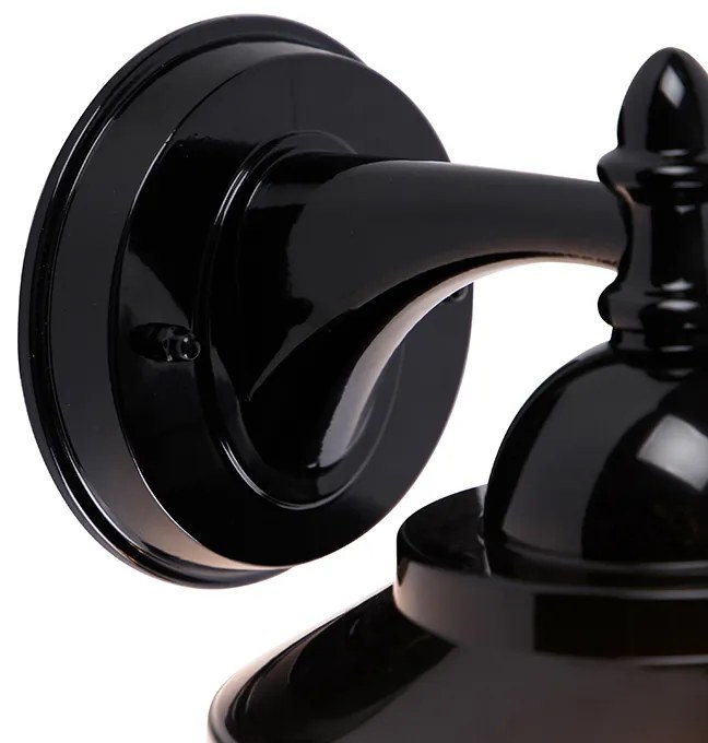 Candeeiro de parede exterior clássico preto IP44 - Oxford Moderno