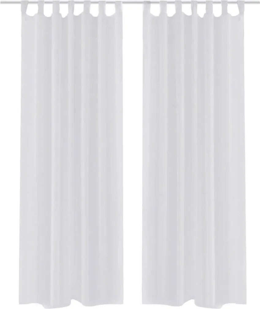 Cortina branca  140 x 175 cm 2 peças