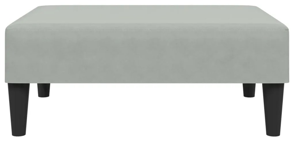 2 pcs conjunto de sofás veludo cinzento-claro