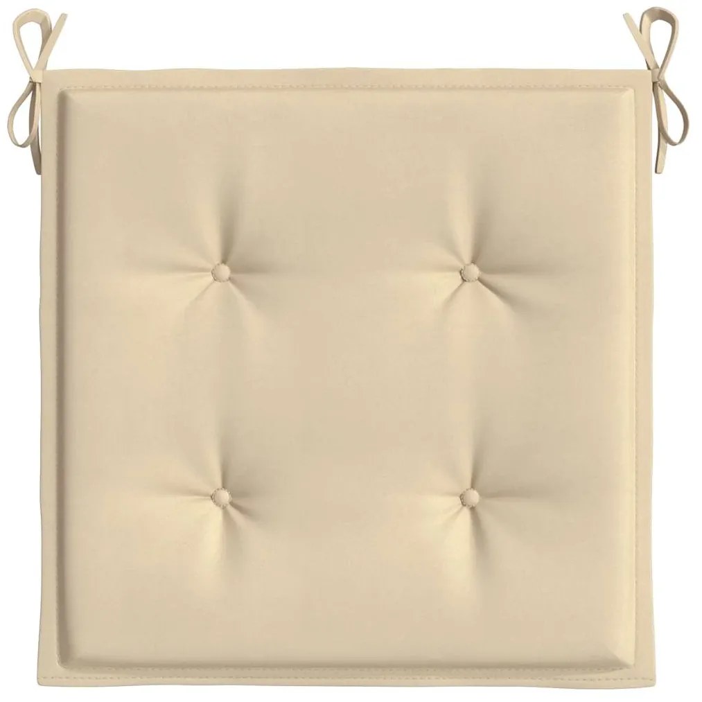 Almofadões p/ cadeiras jardim 4pcs 40x40x4 cm oxford bege