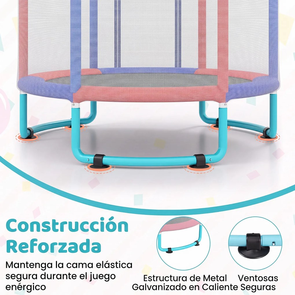 Trampolim Infantil Multifunções, 154 x 154 x 210 cm, Seis Atividades em Um, Azul