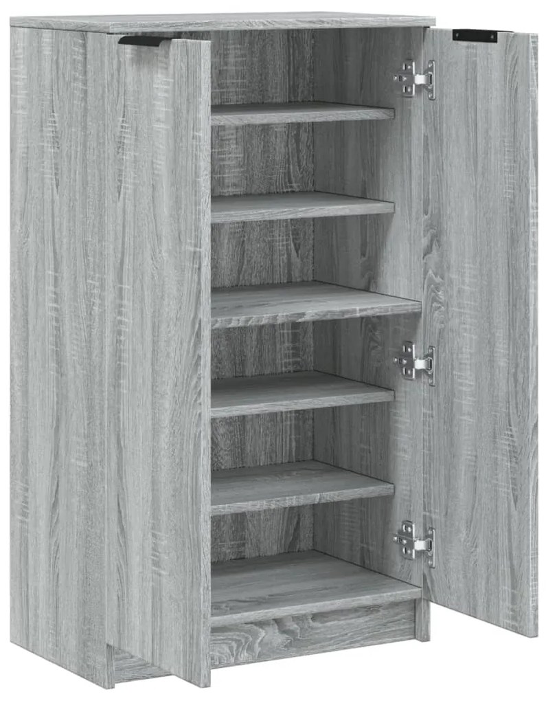 Sapateira 59x35x100 cm derivados de madeira sonoma cinza