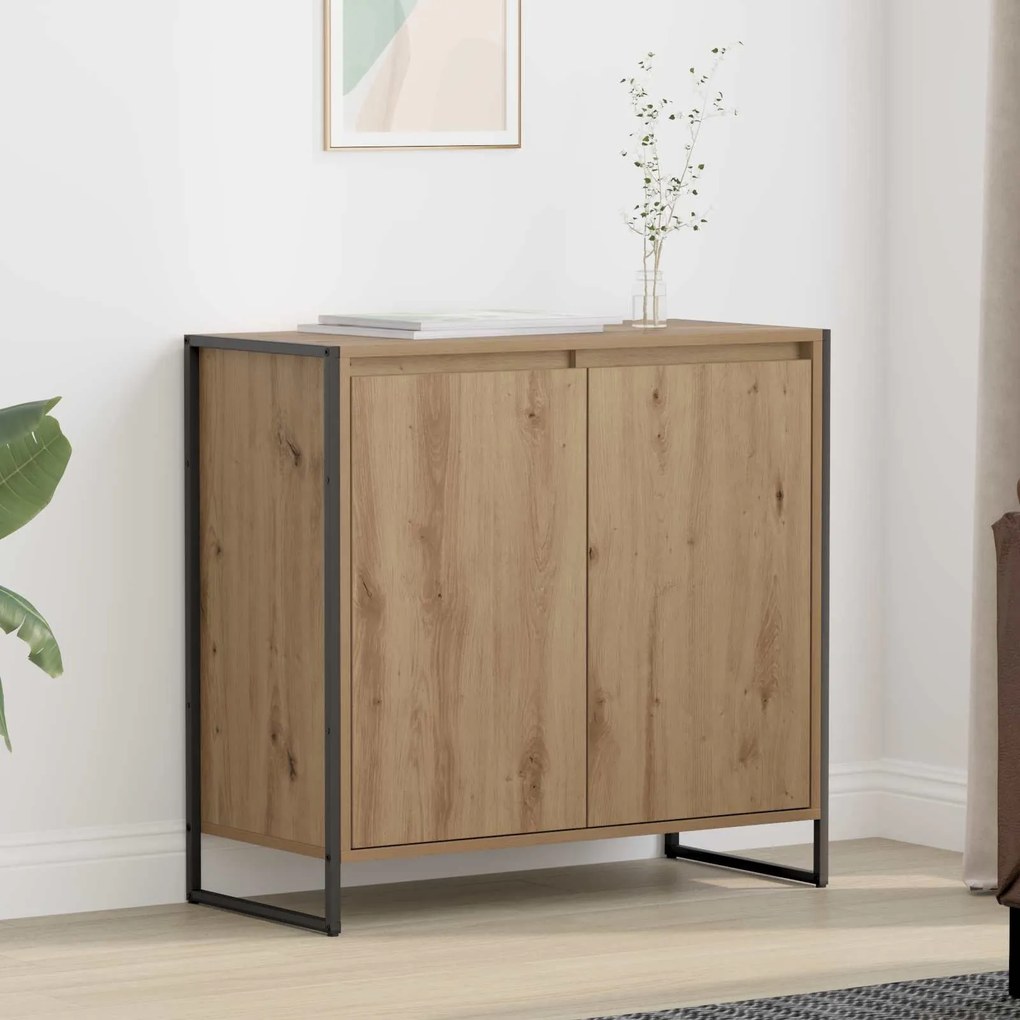 vidaXL Armário lateral Carvalho Artesanal 79 x 36 x 75 cm