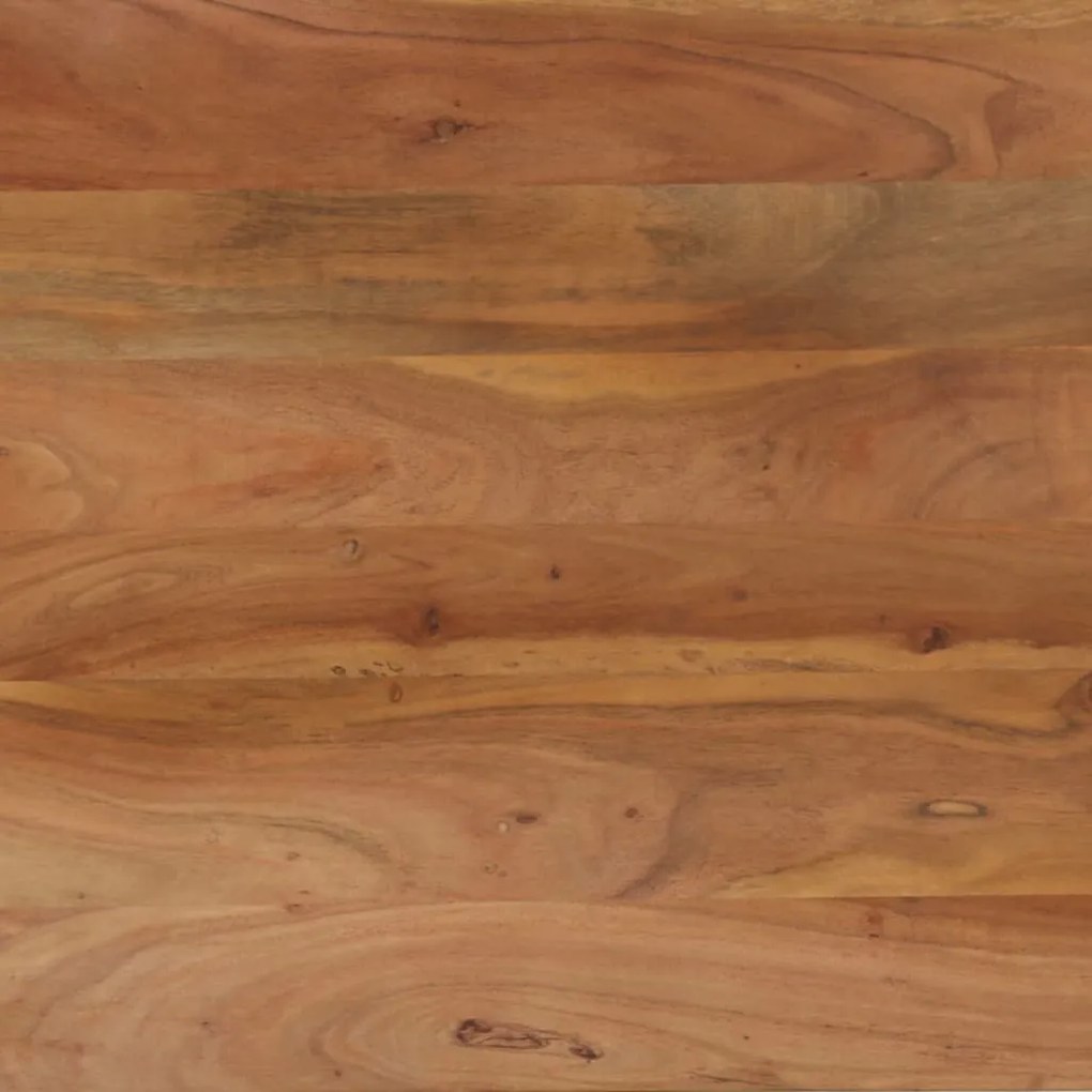 Mesa de jantar madeira de acácia maciça e aço 120x60x76 cm