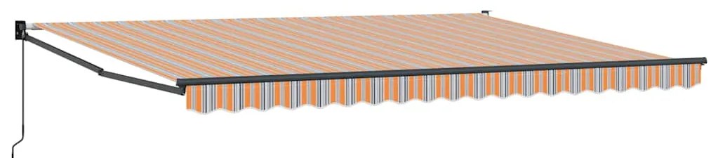 Toldo Retrátil Manual Listrado Multicolorido 450 x 300 cm