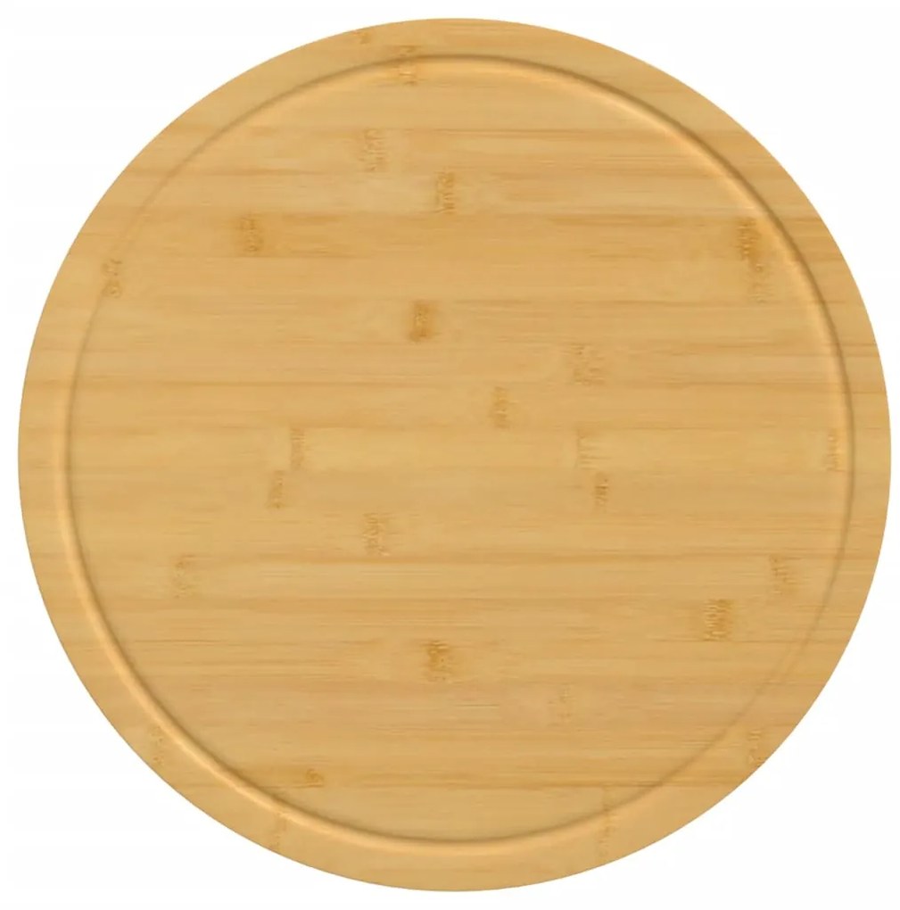 Tábuas de cortar 6 pcs Ø30x1,5 cm bambu