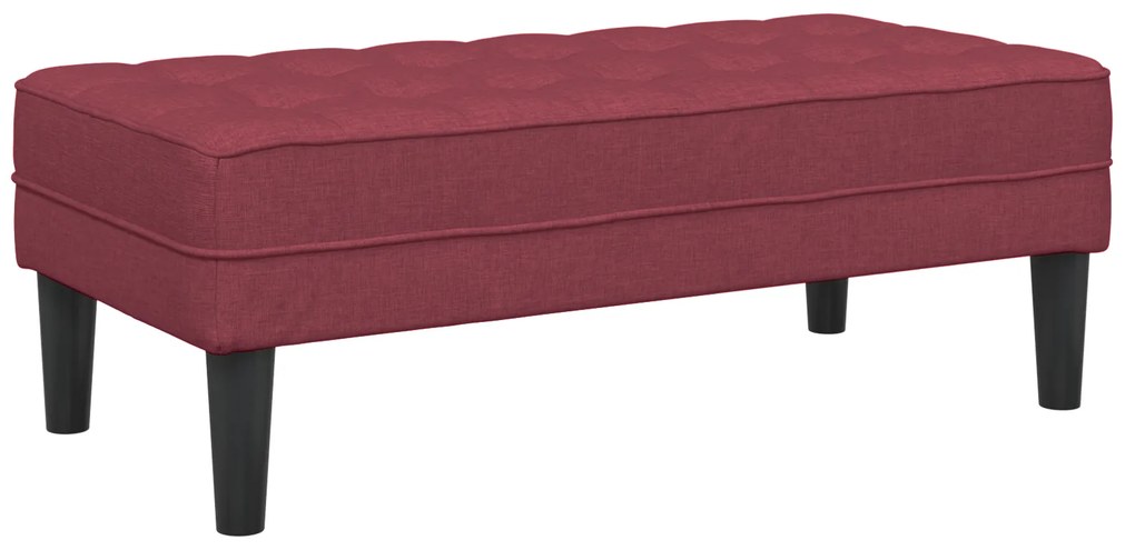 Conjunto de Sofá de 2 Peças com Almofadas em Tecido Bordô