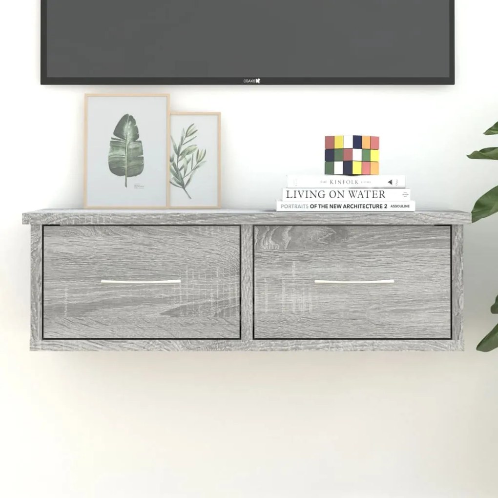 vidaXL Armário parede 60x26x18,5 cm derivados madeira cinzento sonoma