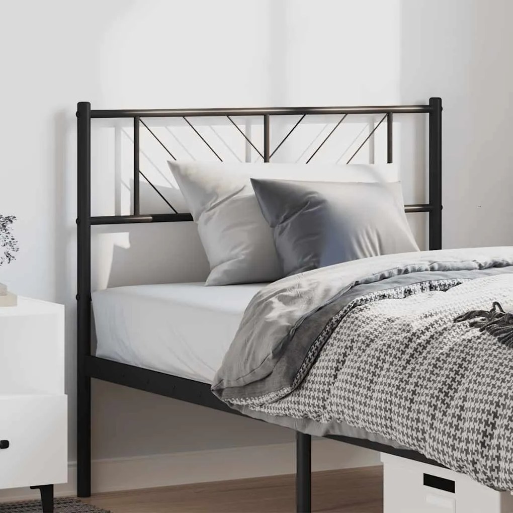 Cabeceira de cama 100 cm metal preto