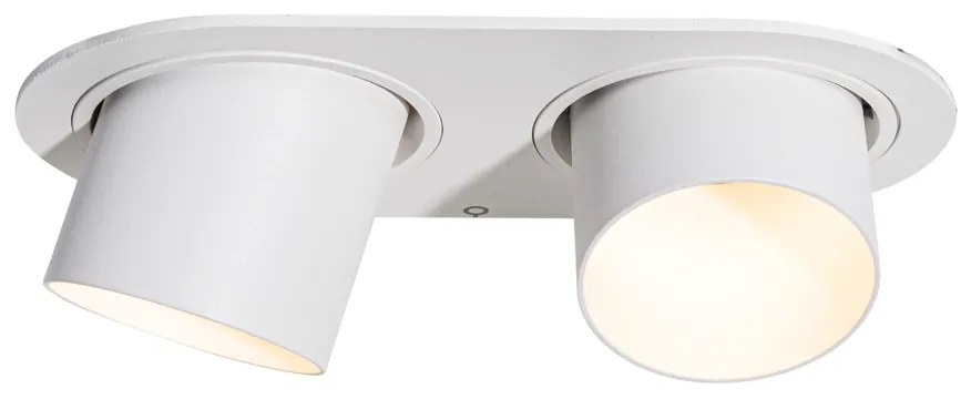 Conjunto de 6 focos embutidos brancos GU10 50mm 2-Light - Installa Moderno