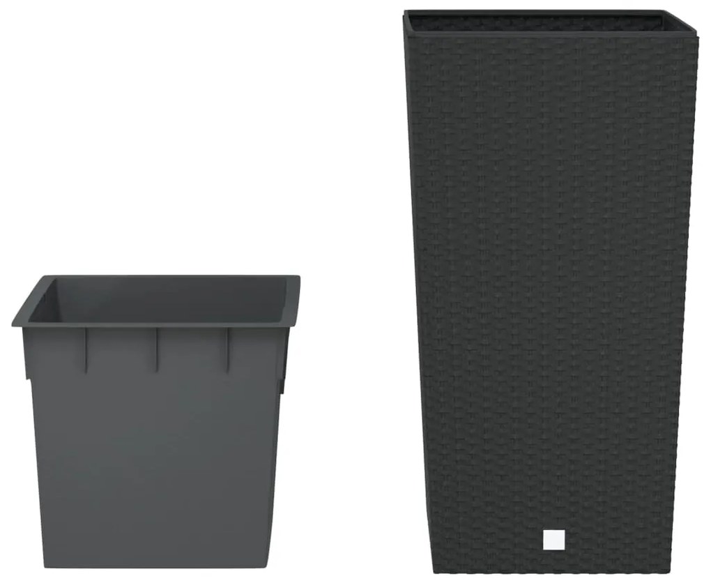 Vaso com interior removível 21 / 49 L vime PP antracite