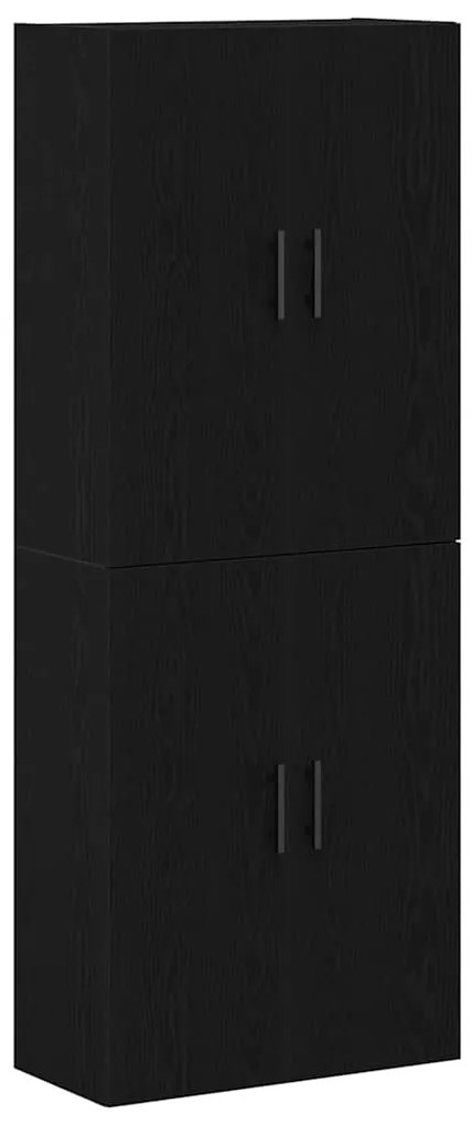 Armários 2 pcs em Carvalho Preto 69,5x34x180 cm em Madeira de Engenhar