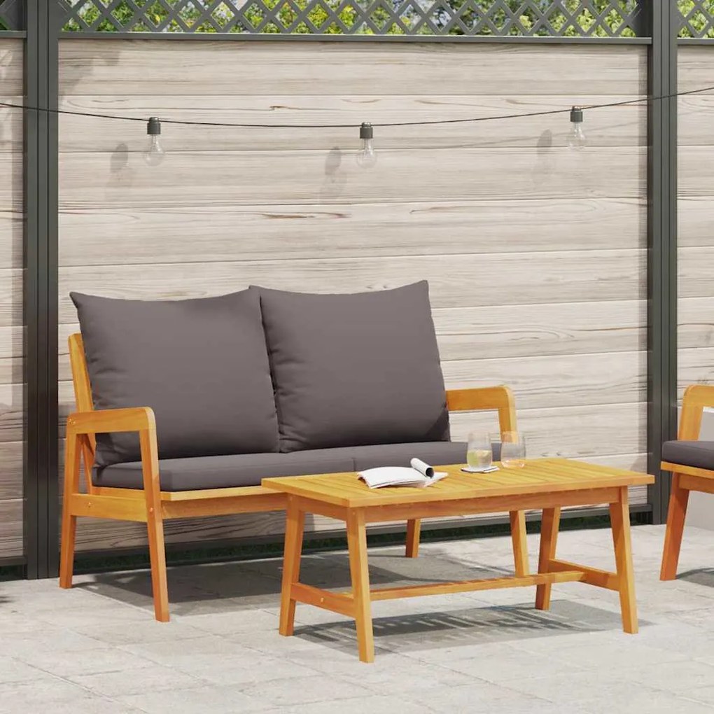 vidaXL Conjunto bistro 2 pcs Castanho Madeira de acácia maciça