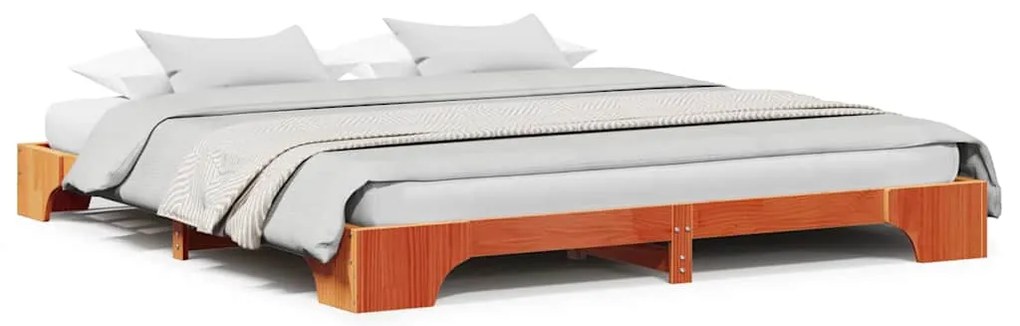 Cama de Pinho Maciço Castanho 180 x 200 cm