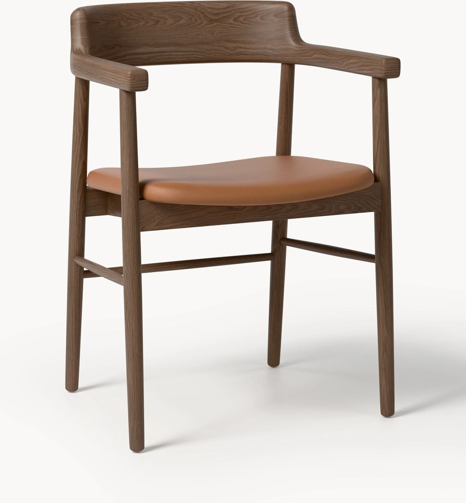 Cadeira de jantar em madeira de carvalho com braços Bohr