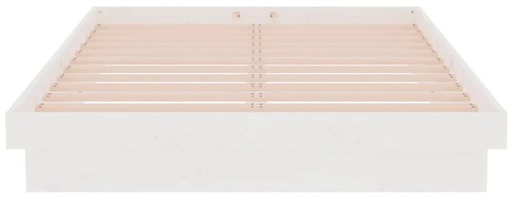 Estrutura cama pequena casal 120x190 cm pinho maciço branco