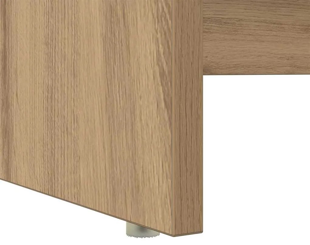 mesa com Armazenamento Carvalho Artesanal 120.5x44x88.5 cm Madeira Der