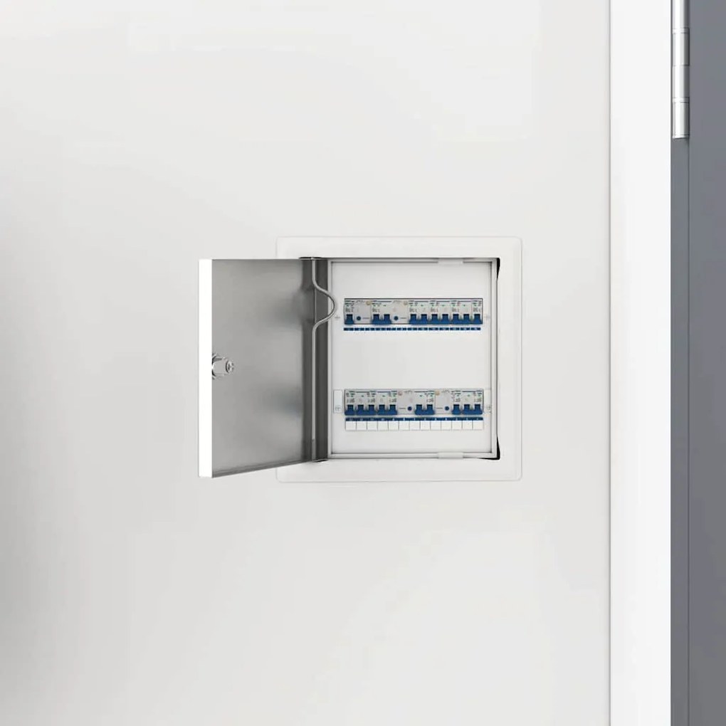 vidaXL Painel de Acesso 2 pcs Branco 23 x 23 x 3 cm Aço