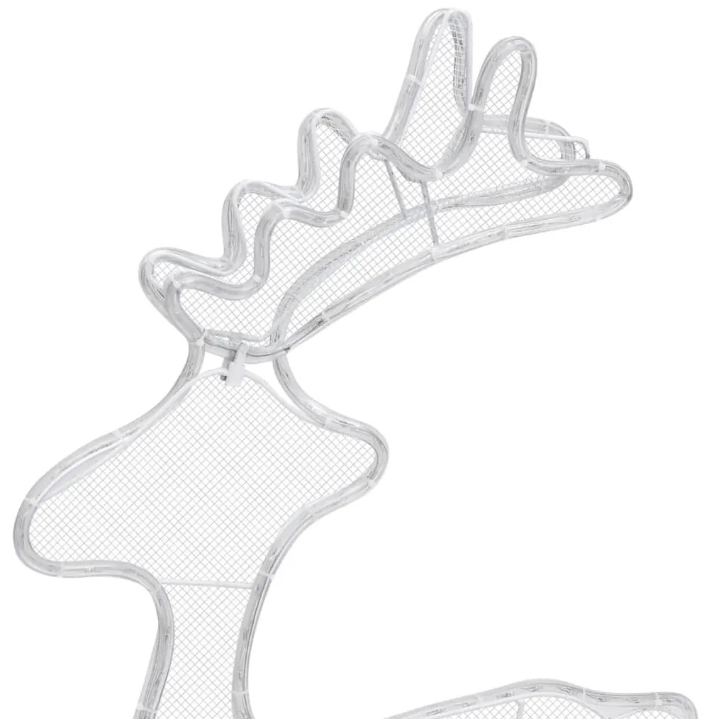 Rena decorativa Natal c/ malha de aço 306 luzes LED 60x24x89 cm