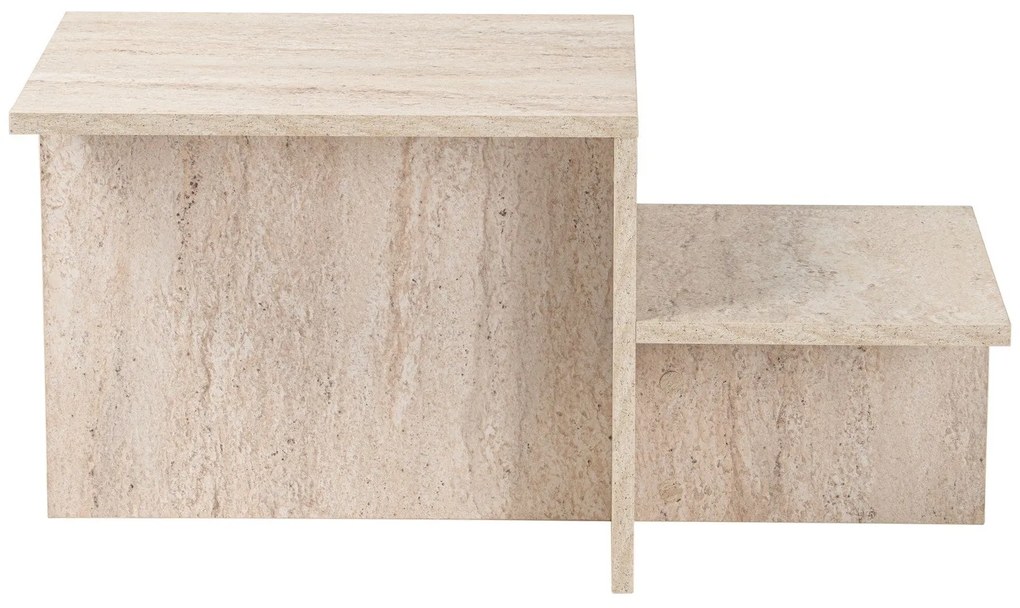 Mesa de Café Harmony - Travertine - 80x40x40 cm