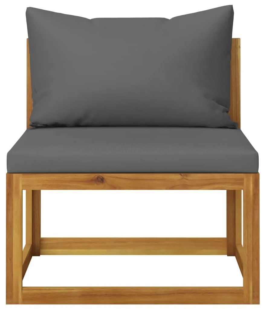 10 pcs conjunto lounge de jardim com almofadões acácia maciça