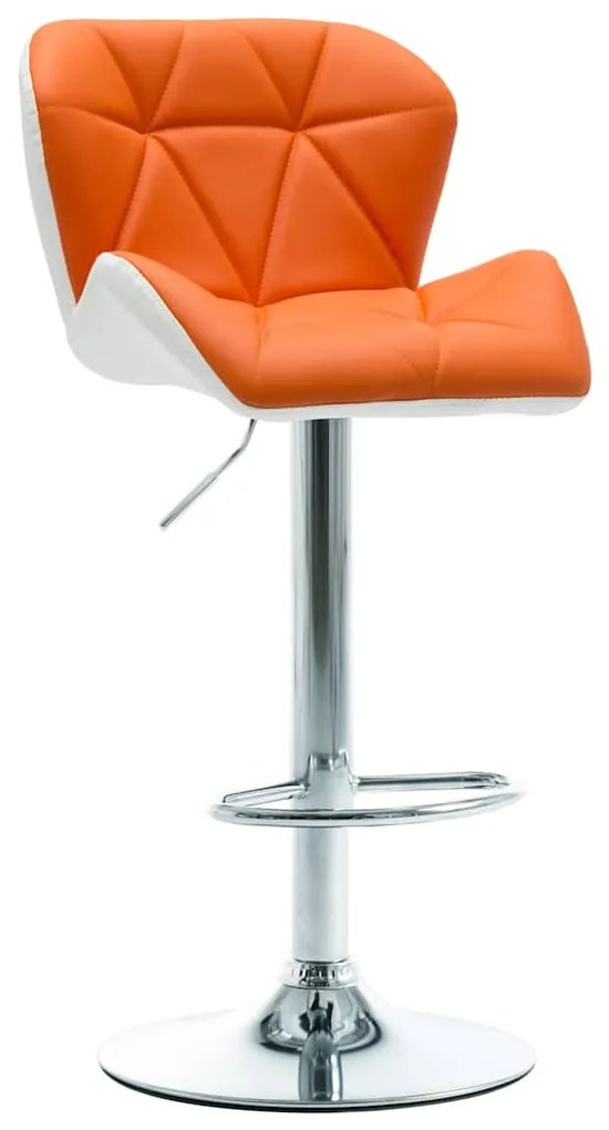vidaXL Banco de bar Laranja 44 x 48 x 105.5 cm Couro sintético