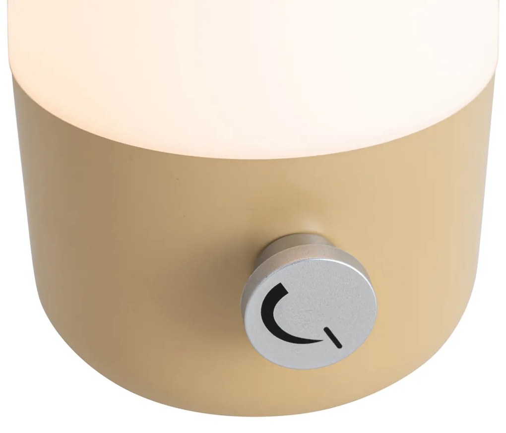 Conjunto de 2 Candeeiros de Mesa de Exterior Dourado com Branco Incluindo LED Recarregável - Haard