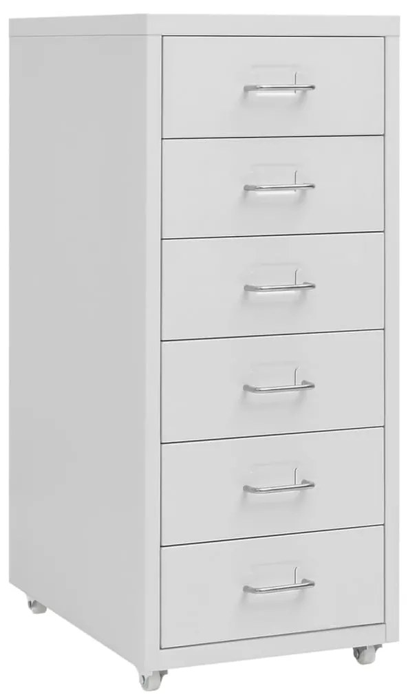 335917 vidaXL Arquivador móvel 28x41x69 cm metal cinzento