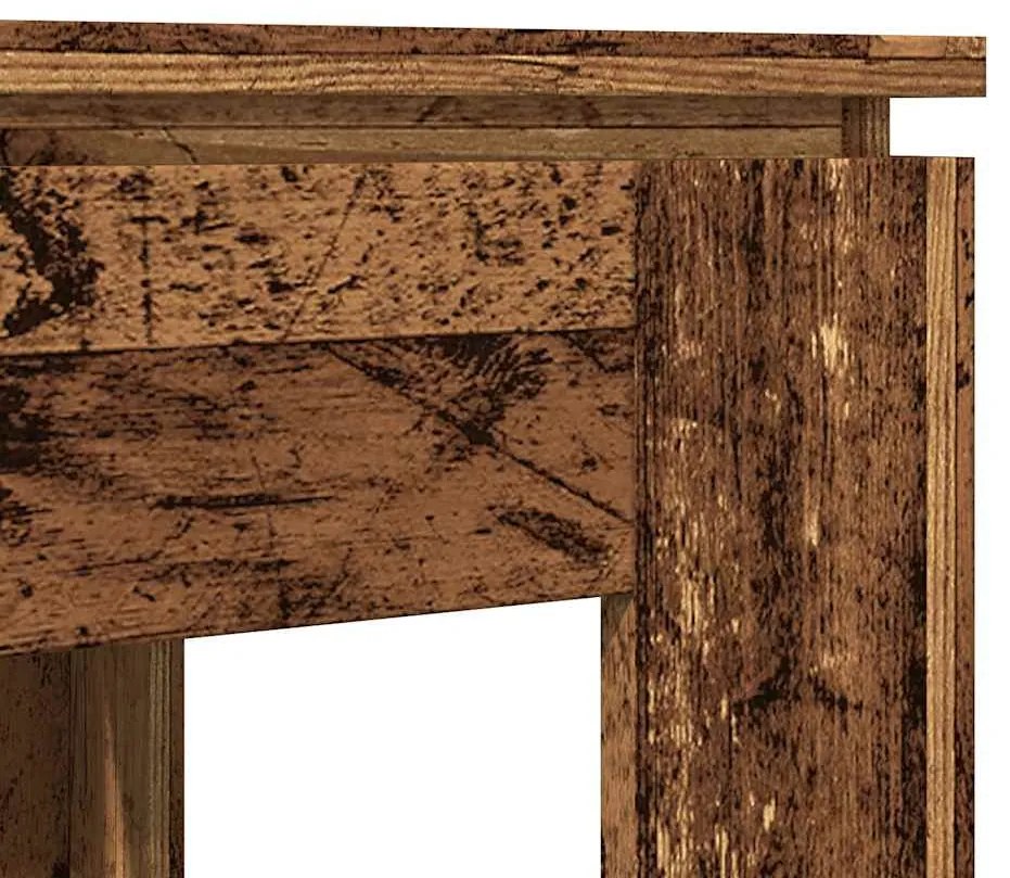 Mesa de jantar 120x60x76 cm derivados de madeira madeira velha