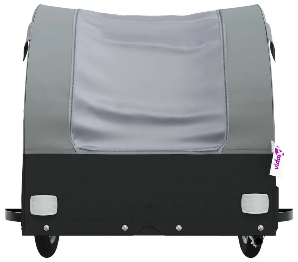 Reboque para bicicleta 45 kg ferro preto e cinza