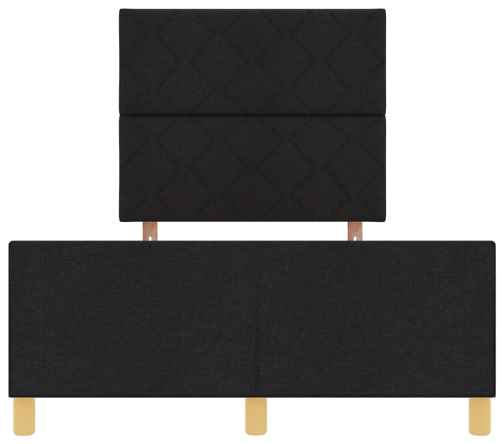 Cama de tecido preta vidaXL 120x200 cm