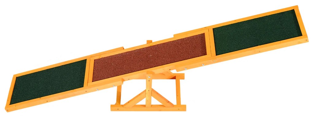 Baloiço para Cães Agility Exercício de Treinamento para Animais de Estimação com Superfície Antiderrapante Carga Máxima de 50kg 180x30x30cm Multicor
