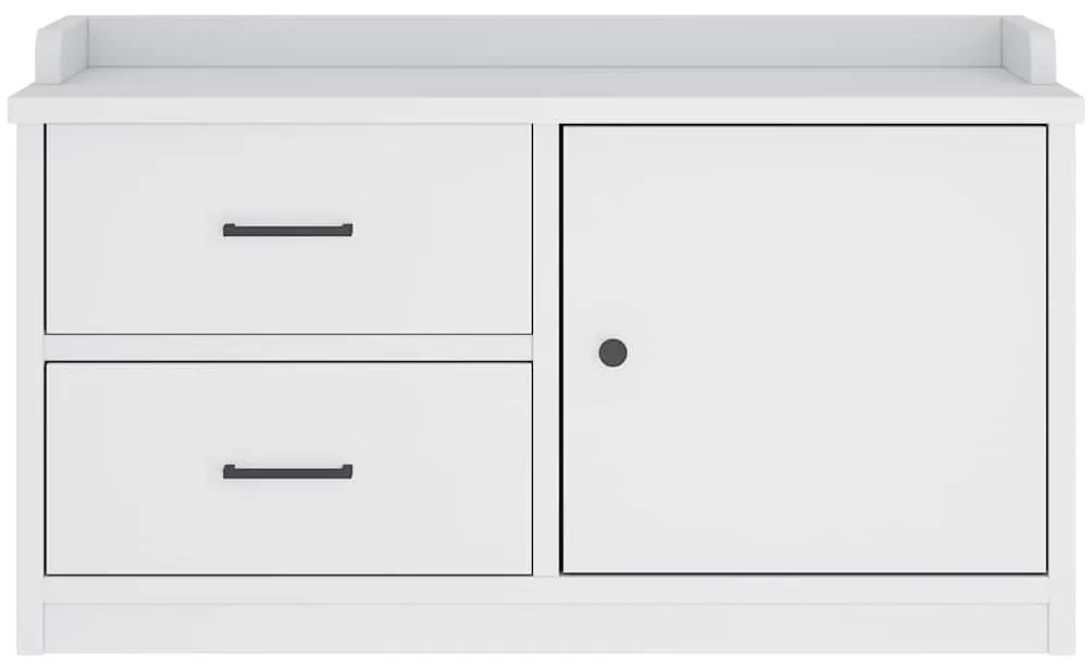 Banco de entrada SANDNES Branco 87x40x50 cm pinho maciço
