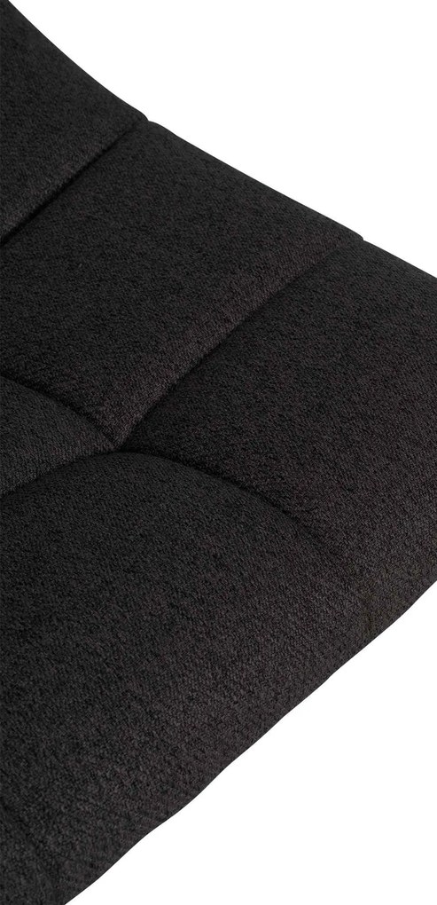 Banco de bar Jerry em tecido com estrutura cromada 87-108,5 x 43 x 46,5 cm Preto