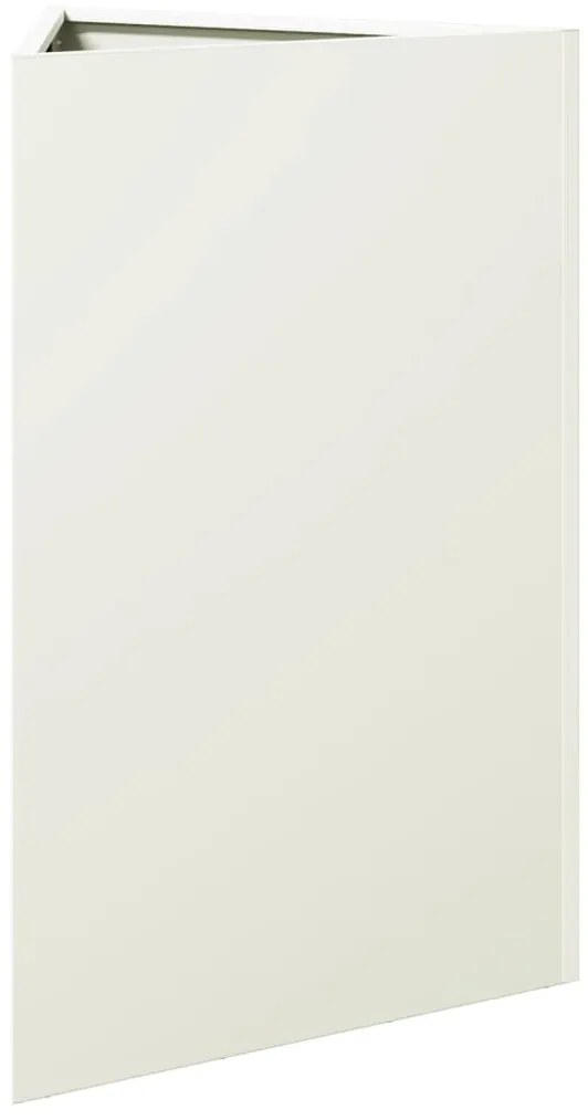 Vaso/floreira de jardim triangular 50x43x75 cm aço branco
