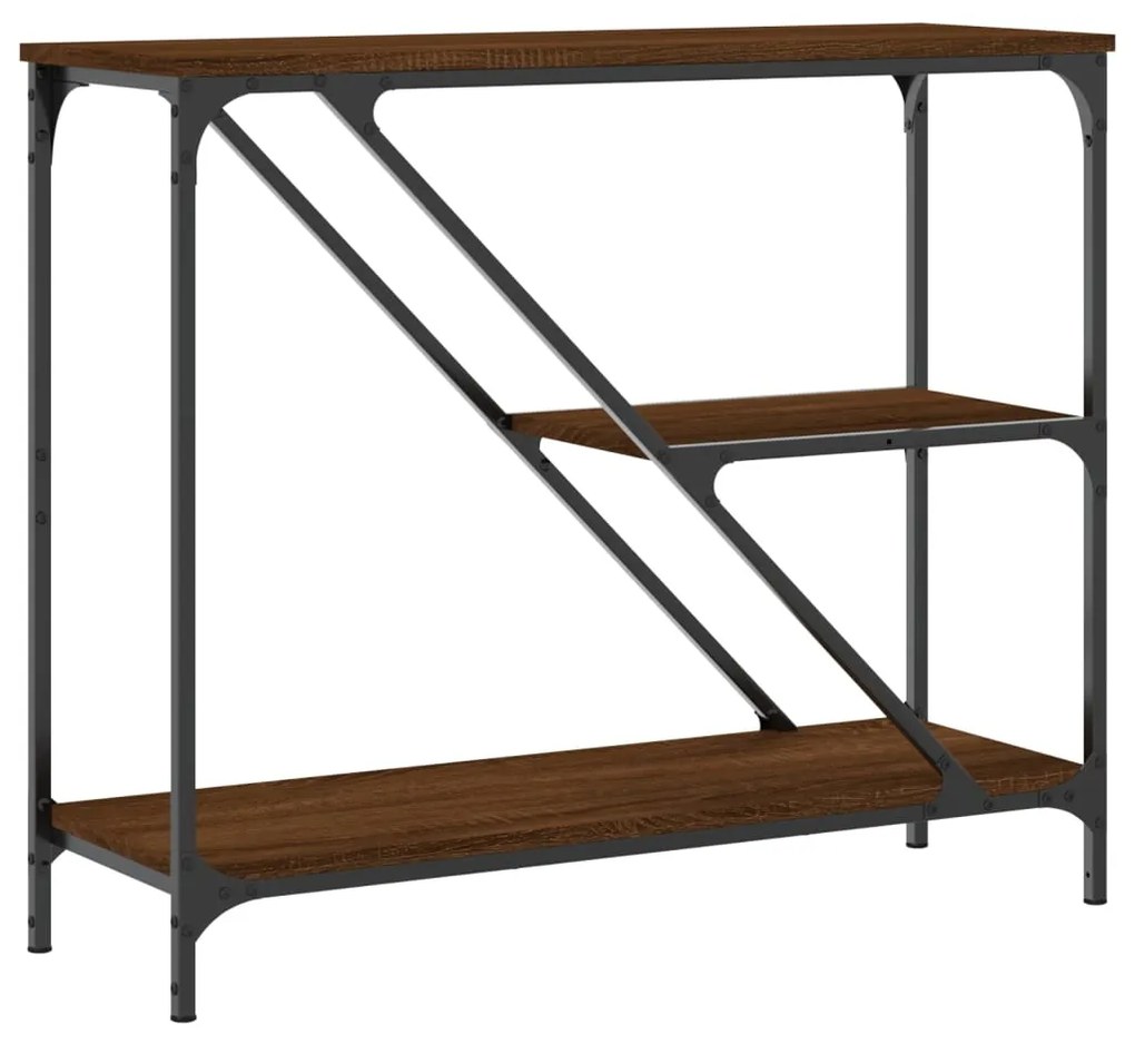 Mesa consola 88,5x30x75 cm derivados madeira carvalho castanho