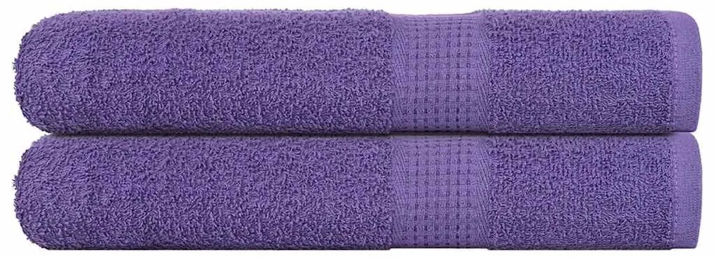 Toalhas 2 pcs 100x200 cm 360 gsm 100% algodão roxo